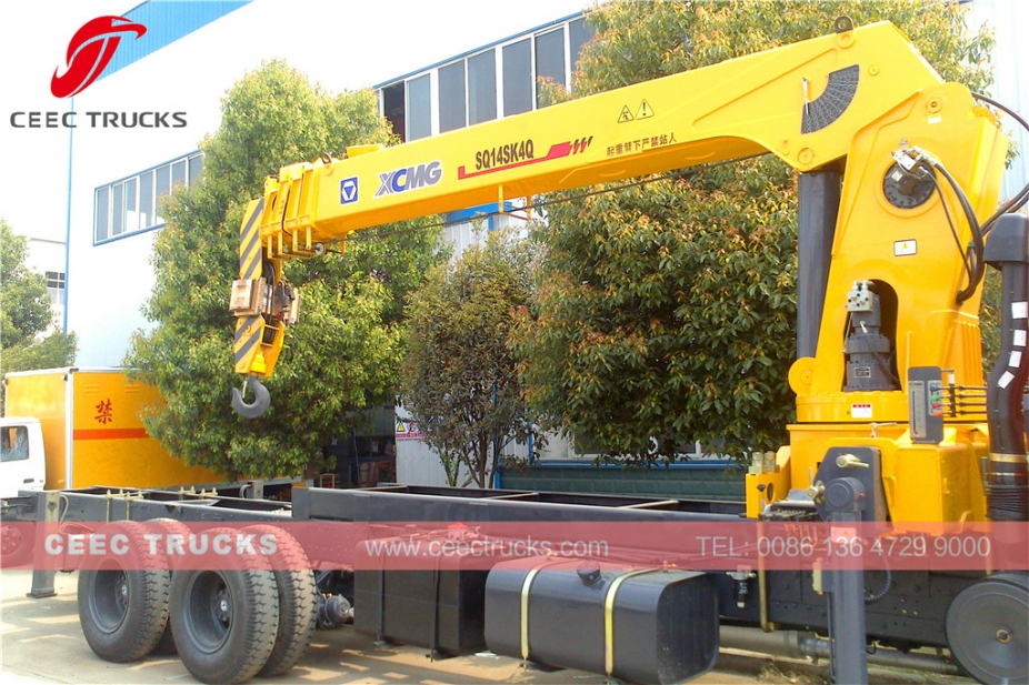 Telescopic 14T mounted boom crane trucks