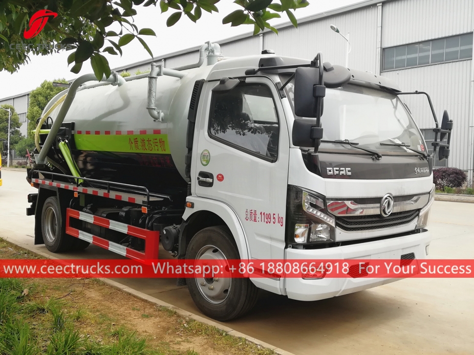 Xe hút nước thải chân không 8.000 lít DONGFENG