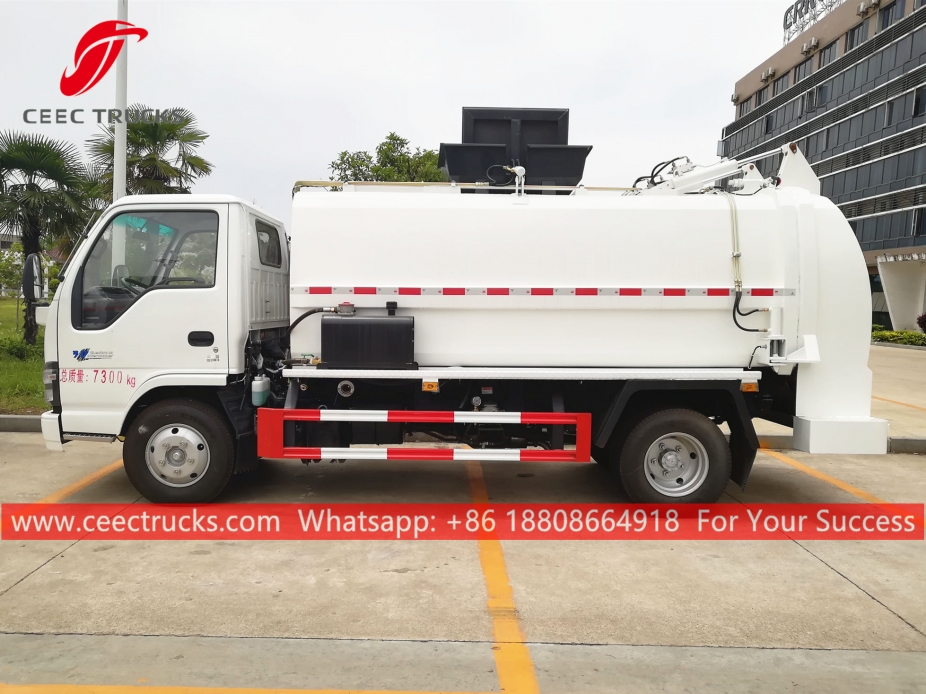 Xe thu gom rác thải nhà bếp 6.000L ISUZU