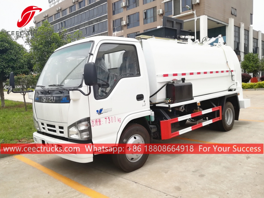 Xe thu gom rác thải nhà bếp 6.000L ISUZU