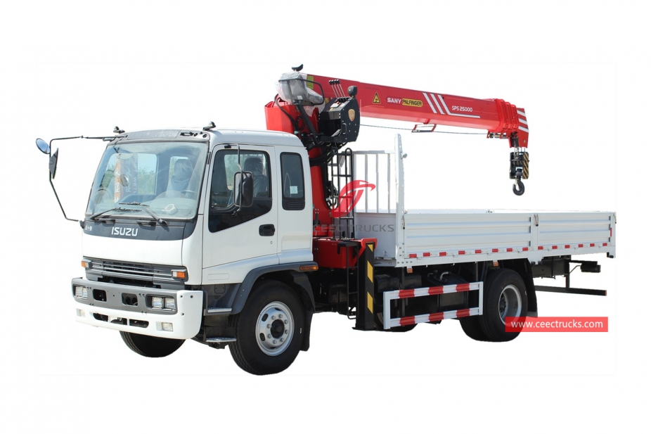 Cần cẩu gắn trên xe tải ISUZU FTR 10 tấn