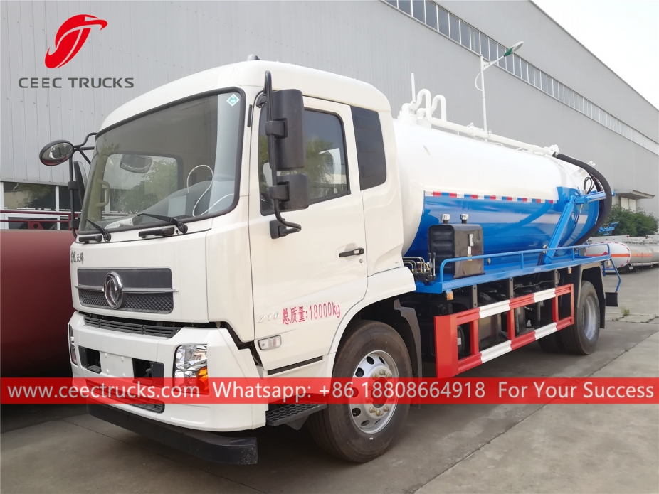 Xe bồn chứa nước thải chân không 10CBM DONGFENG