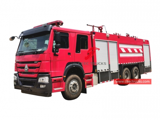 HOWO 10+2CBM Water-foam Fire Truck - CEEC Trucks