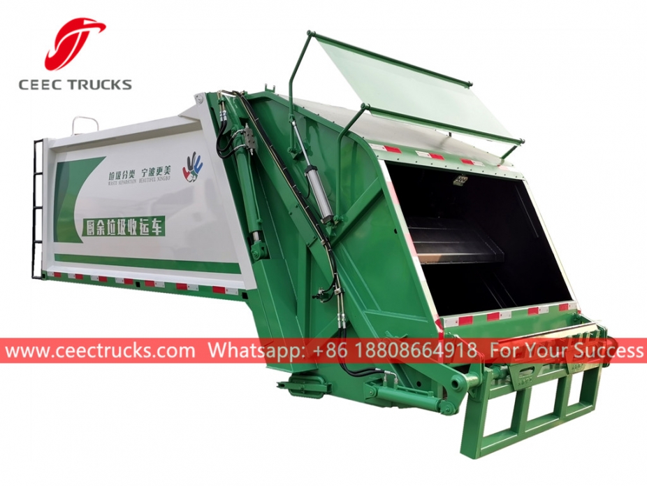 Brand new 8,000 liters compressed waste truck body structure