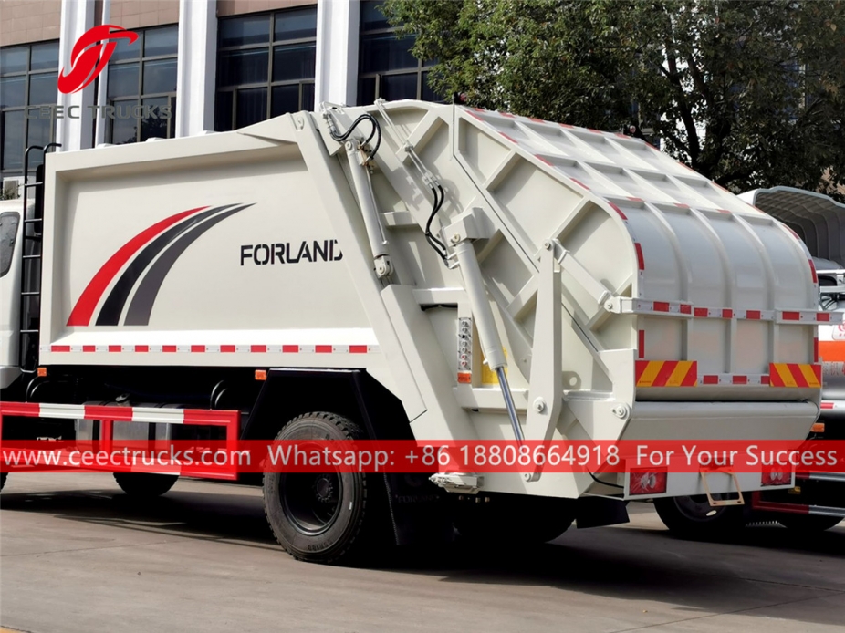 New designed 8,000 liters compression rubbish truck body