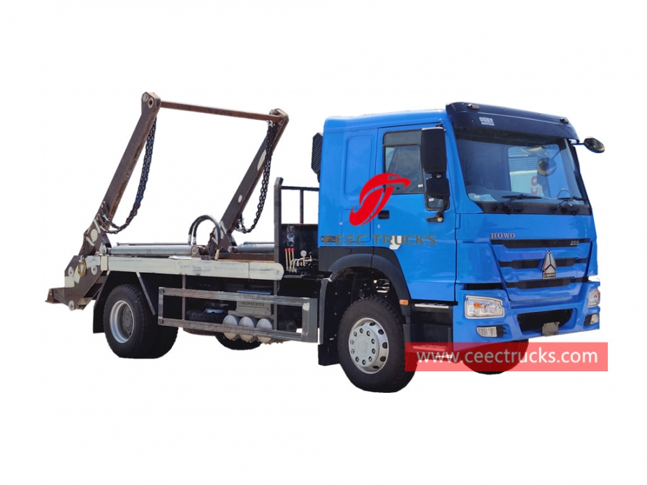 HOWO 266HP RHD swing arm garbage truck