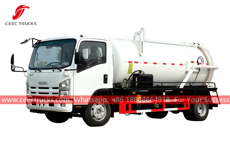 ISUZU 4×2 vacuum tanker truck