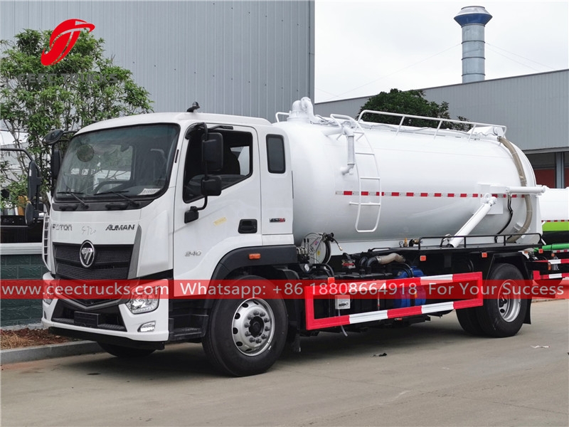 FOTON 10,000 liters vacuum tanker truck