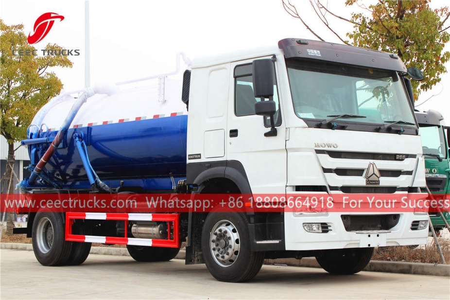 HOWO 4×2 right hand drive sewage suction truck