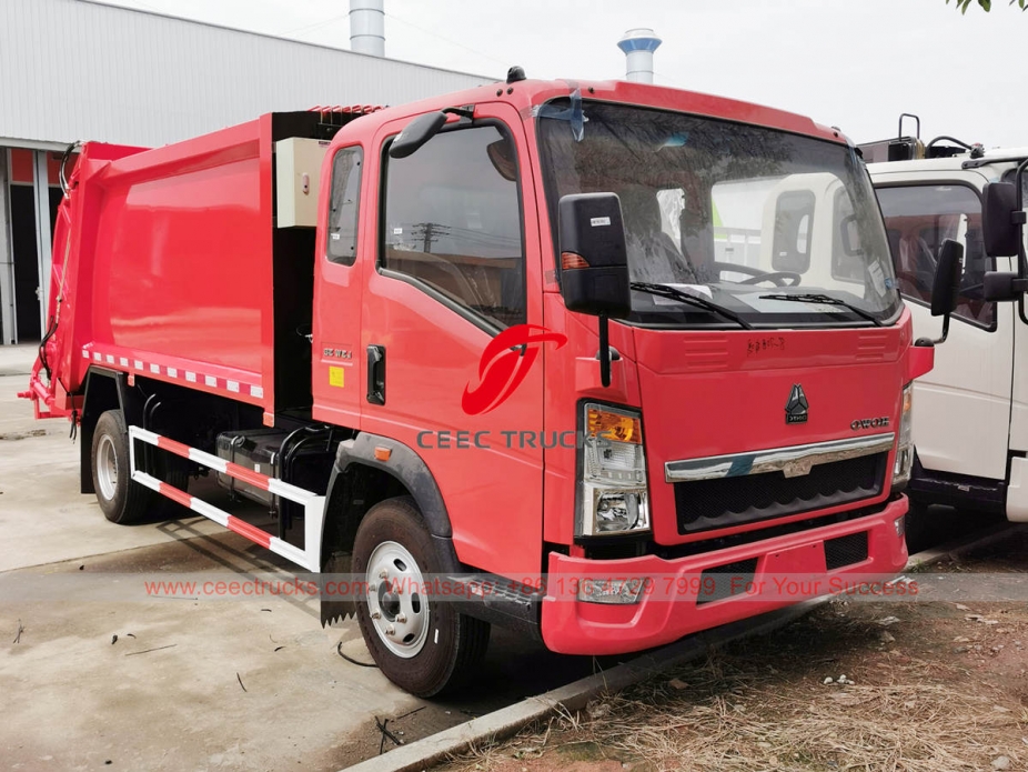 HOWO Rear load garbage truck for sale