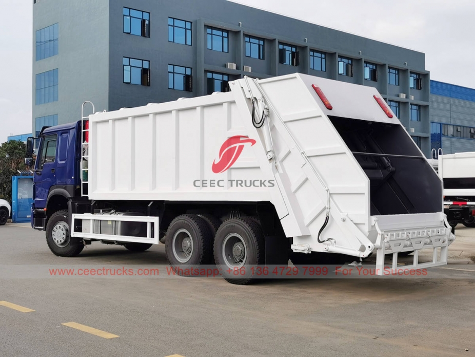 HOWO 20CBM refuse compactor truck for export