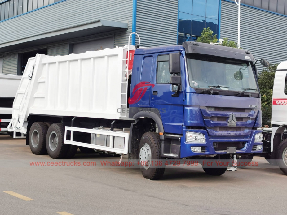 HOWO 20CBM refuse compactor truck for export