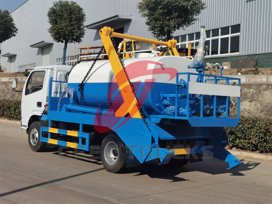 Dongfeng skip loader mounted water tanker