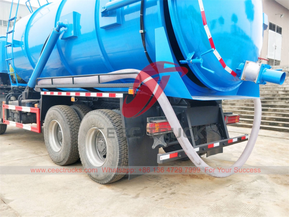 Brand new HOWO 10 wheeler vacuum sewage truck at best price