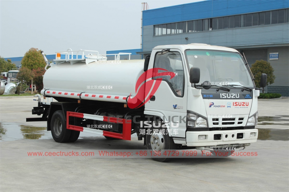 ISUZU 600P 130HP stainless steel water tanker truck