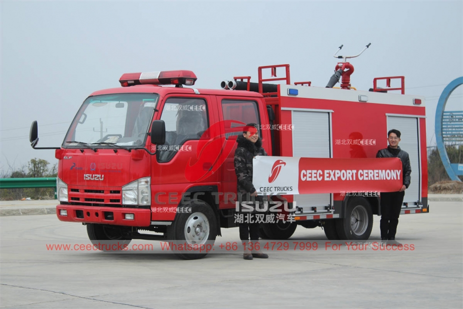 ISUZU 100P 98HP water and foam fire fighting truck on sale