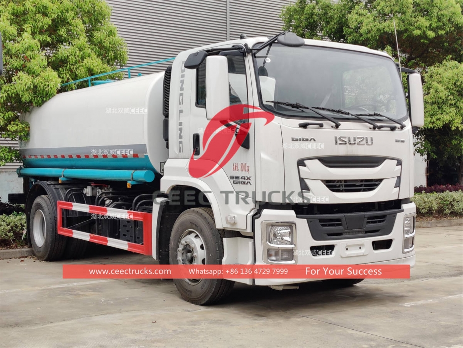 Good price ISUZU GIGA 420HP 15000 liters water spray truck for sale