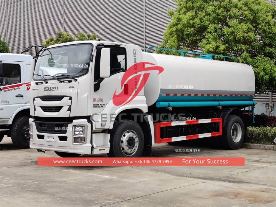 Good price ISUZU GIGA 420HP 15000 liters water spray truck for sale