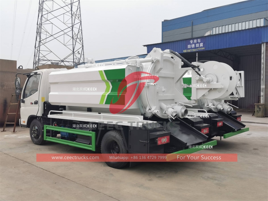 FOTON 5CBM RHD combination vacuum jetting truck