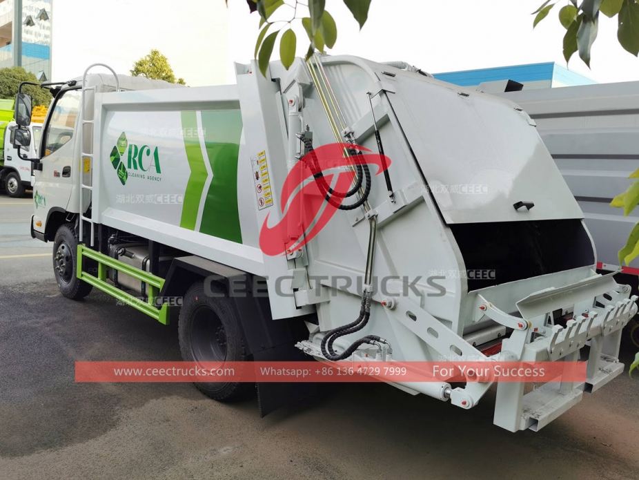 Good price FOTON 3CBM mini refuse compression truck for sale