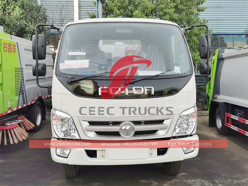 Good price FOTON 3CBM mini refuse compression truck for sale