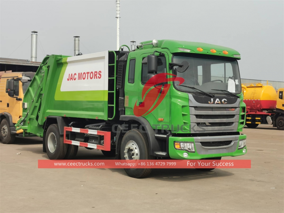 JAC 230HP 6 wheeler 12CBM compression garbage truck for sale