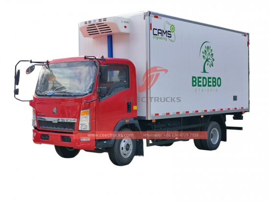 HOWO 5 tons Refrigerator Cargo Van made in China