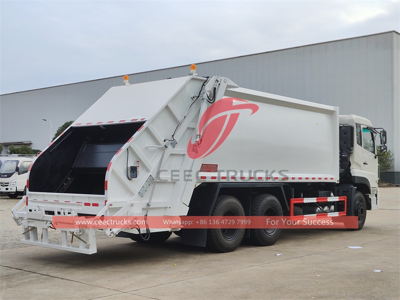 Dongfeng 10 wheeler rear load waste disposal truck