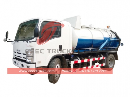 Isuzu NPR vacuum suction truck made in China