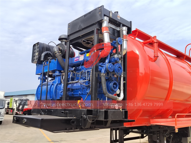 Vacuum Tank Sewage Suction Semi Trailer with factory direct sale