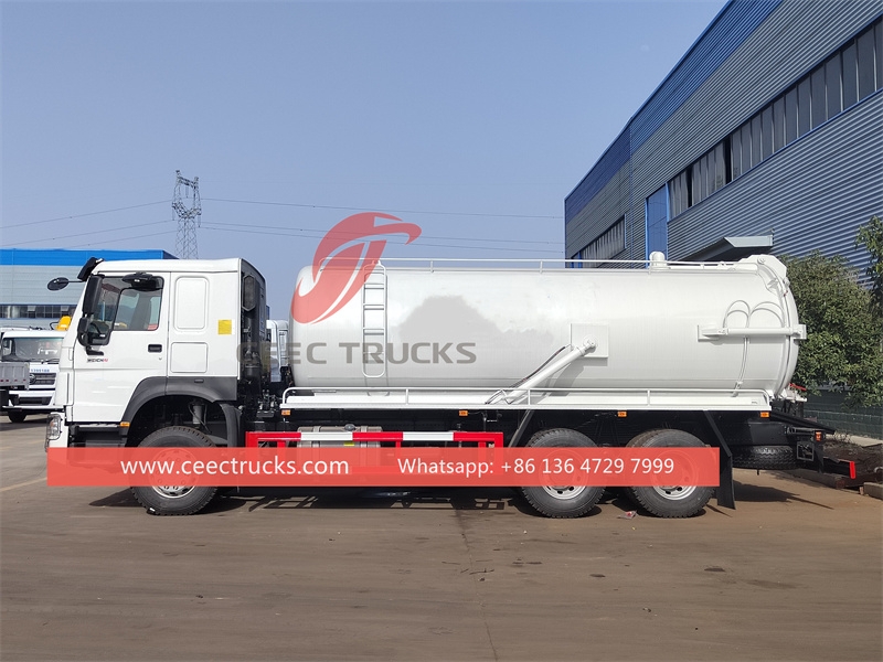 Howo 18 cbm vacuum sewage tank truck with best price