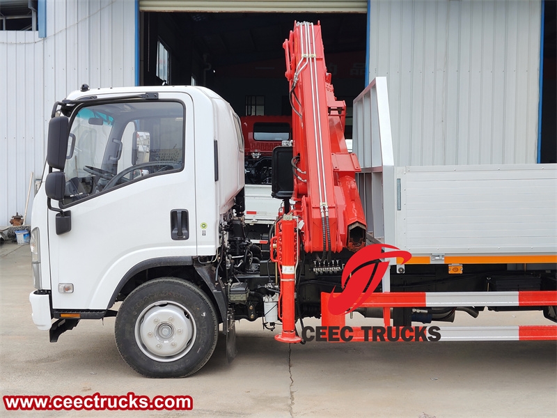 Philippines Isuzu Knuckle Boom Crane Truck With Platform