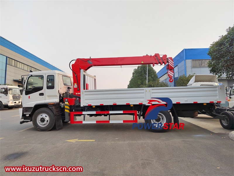 Isuzu FTR utility truck with boom crane