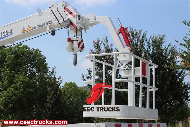 Isuzu Boom Crane Truck with Manlifter