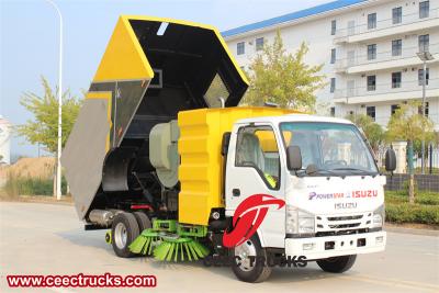 Isuzu brush type street sweeping truck