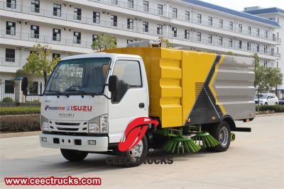 Isuzu brush type street sweeping truck