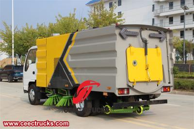 Isuzu brush type street sweeping truck