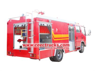 Isuzu 190HP dry powder nitrogen fire truck