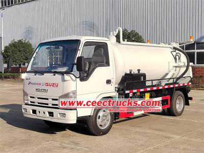 ISUZU NKR 4000L vacuum sewage truck for sale