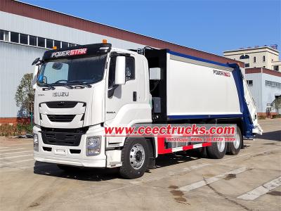 Isuzu 20 cbm rear loader compressed garbage truck