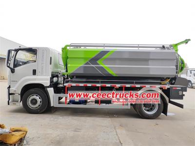 Isuzu 10 cbm combined sewer cleaning truck