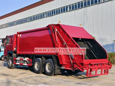 Brand new HOWO 340HP 20CBM refuse compactor truck with low price