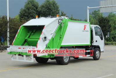 ISUZU mini ELF NKR 5CBM rear loader garbage truck