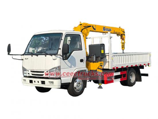 Isuzu truck with 3Ton crane lift