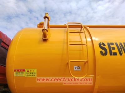 Howo 20 cbm vacuum suction pump truck