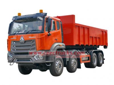 Howo 12 wheels NX400 hook loader Garbage truck