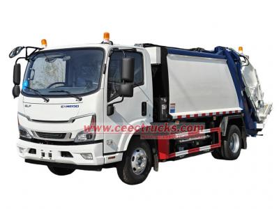 ISUZU electric truck mounted 6cbm garbage compactor