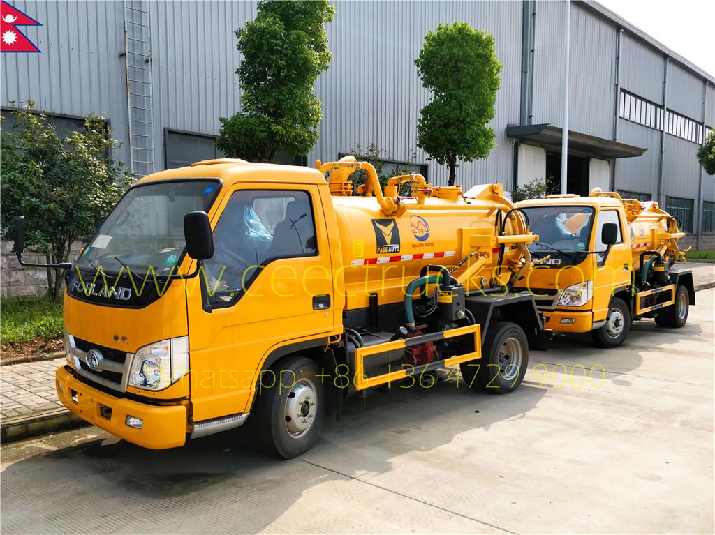 Khách hàng Nepal mua 5 chiếc xe tải hút chân không mini Foton