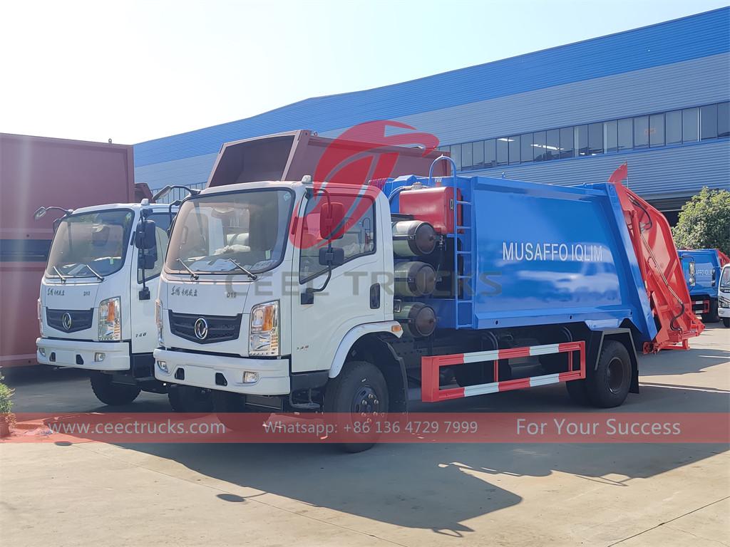 10 chiếc DONGFENG CNG xe ép rác 6cbm xuất khẩu Uzbekistan