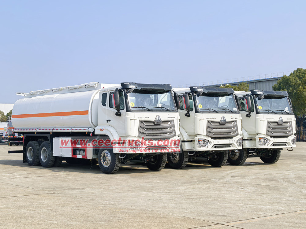 HOWO 6x4 NX 25cbm mobile fuel bowser truck